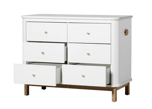 Oliver Furniture - Wood Collection - Dresser 6 Drawers - White/Oak