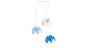 Flensted - Hanging Mobile - Olephants - Blue