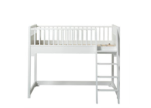 Oliver Furniture - Seaside Collection - Junior Low Loft Bed - 90x160 cm - White