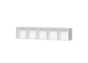 Oliver Furniture - Wood Collection - Shelving Unit Horizontal 5x1 with Support - White