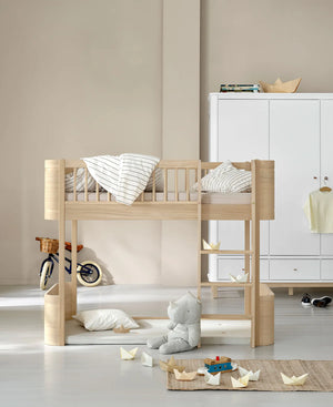 Oliver Furniture Wood MINI+ Low Loft Bed  OAK