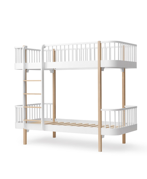Oliver Furniture - Wood Collection - Bunk Bed 90x200cm - White/Oak