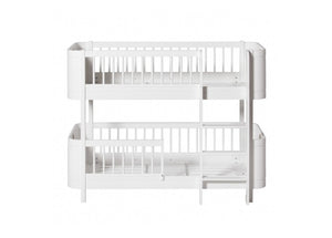 Oliver Furniture - Wood Collection - Mini+ Low Bunk Bed - 68x162cm - White