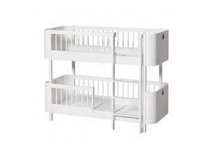 Oliver Furniture - Wood Collection - Mini+ Low Bunk Bed - 68x162cm - White