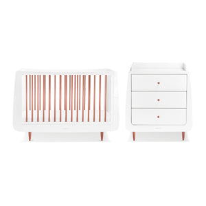 SnuzKot Skandi 2 Piece Nursery Furniture Set - Rose Gold