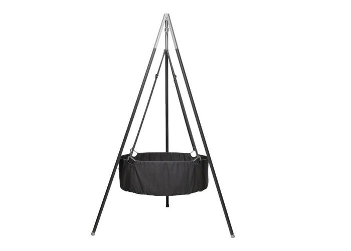 Leander - Cradle with Grey Aluminium Tripod Stand - Grey