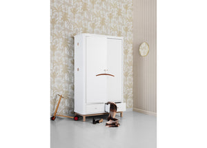 Oliver Furniture - Wood Collection - Wardrobe 2 doors - White/Oak
