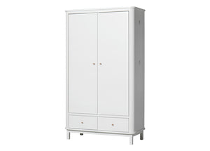 Oliver Furniture - Wood Collection - Wardrobe 2 Door - White