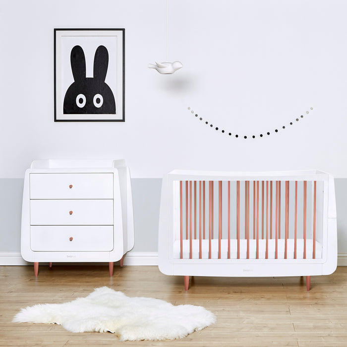 SnuzKot Skandi Cot Bed – Rose Gold