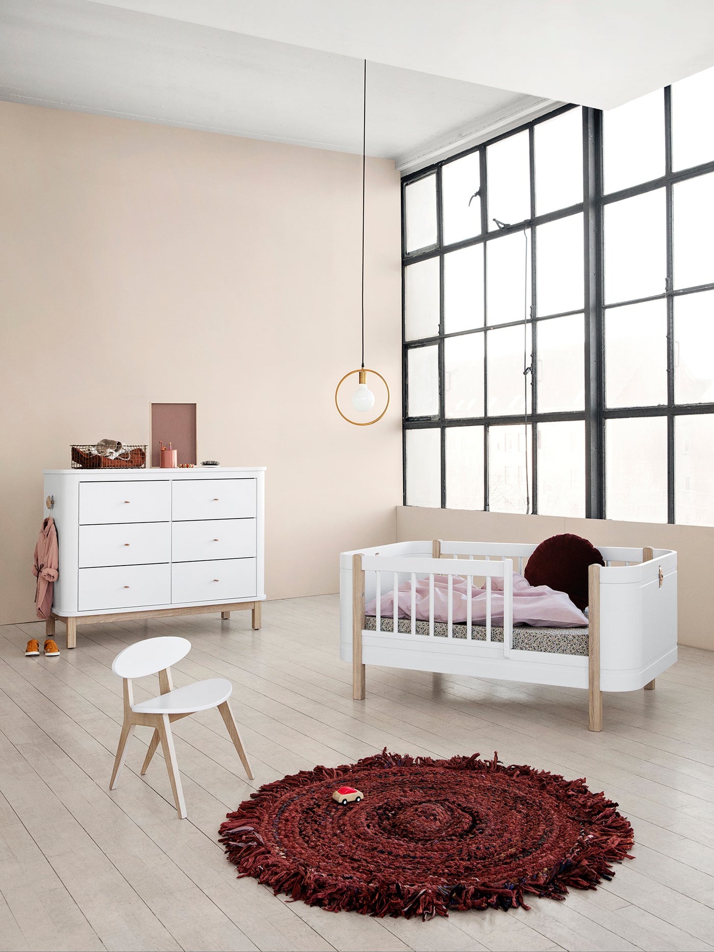 Oliver Furniture Cot Bed Crib Bed Wood Mini basic white Mini