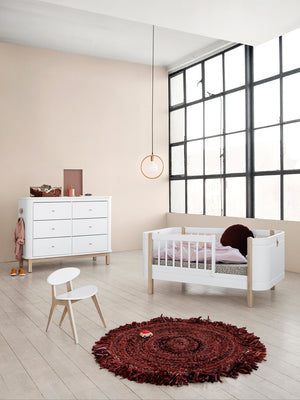 Oliver Furniture - Wood Collection - Mini+ Cot Bed 0-9Yrs - White
