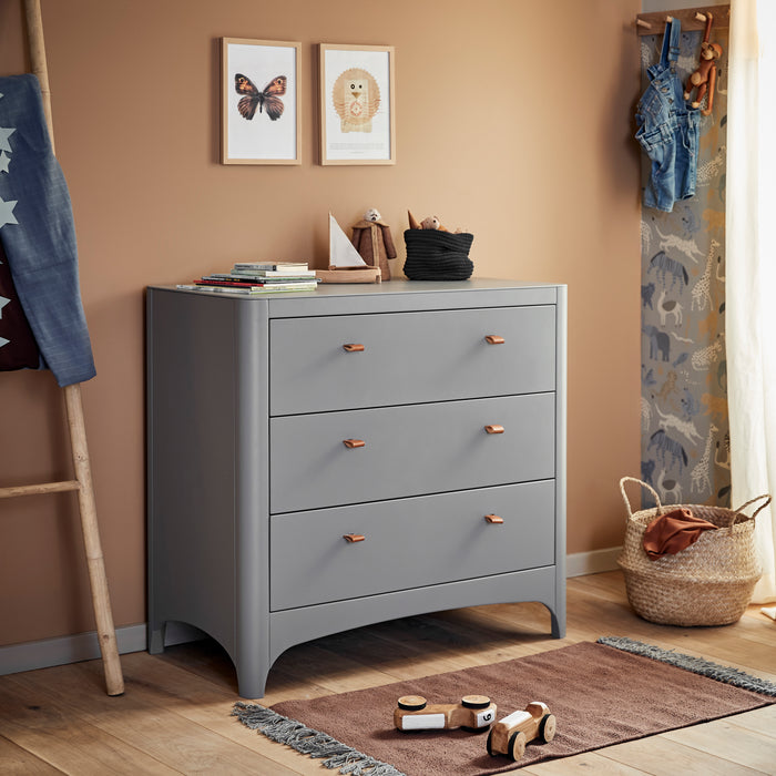 Leander - Classic Chest Of Drawers / Dresser - Grey