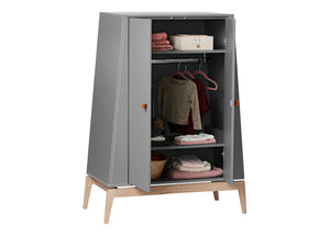 Leander - Luna Wardrobe - Grey / Oak (Large)