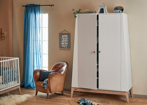 Leander - Luna Wardrobe - White / Oak (Large)