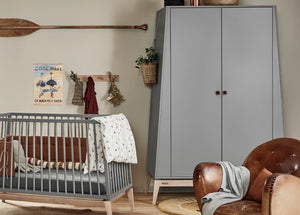 Leander - Luna Wardrobe - Grey / Oak (Large)