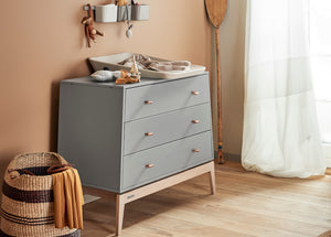 Leander - Luna Chest Of Drawers / Dresser - Grey/Oak