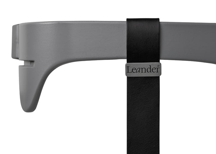 Leander - Safety bar, Grey - Strap: black  (for high chair)