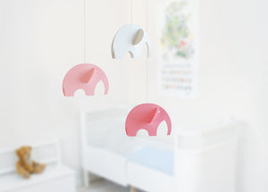 Flensted - Hanging Mobile - Olephants - Blue