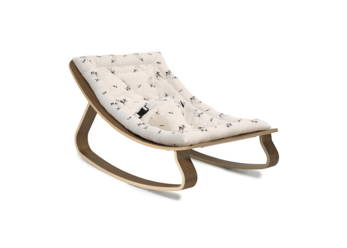 Charlie Crane - LEVO Baby Rocker - Walnut - Rose in April Fawn