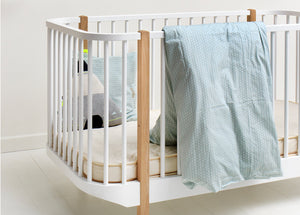 Oliver Furniture - Wood Collection - Cot  70x140 cm - White/Oak