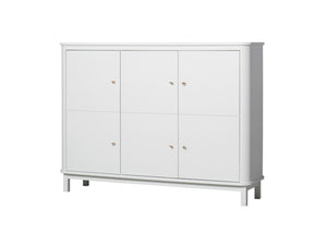 Oliver Furniture - Wood Collection - Multi Cupboard 3 Door - White