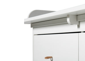 Oliver Furniture - Wood Collection - Nursery Dresser 6 Drawers - with Large Top - White/Oak