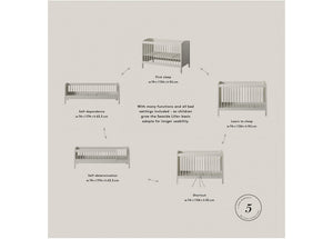 Oliver Furniture - Seaside Collection - Lille+ Basic 0-9Yrs - 68x130/168cm - White