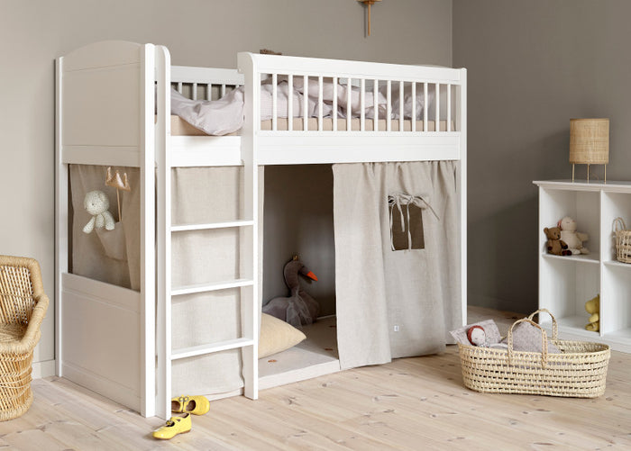 Oliver Furniture - Seaside Collection - Lille+ Low Loft Bed - 68x168 cm - White