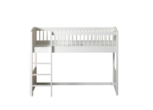 Oliver Furniture - Seaside Collection - Lille+ Low Loft Bed - 68x168 cm - White