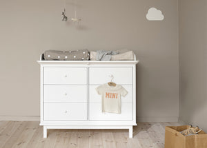 Oliver Furniture - Seaside Collection - Nursery Top for 6 Drawer Dresser - White