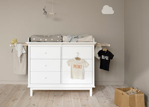 Oliver Furniture - Seaside Collection - Nursery Top for 6 Drawer Dresser - White