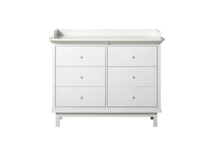 Oliver Furniture - Seaside Collection - Nursery Top for 6 Drawer Dresser - White