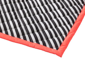 Stripe Quilted Blanket-Neon