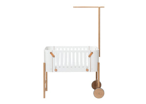 Oliver Furniture - Wood Collection - Co-sleeper - Incl. Bench Conversion - White/Oak