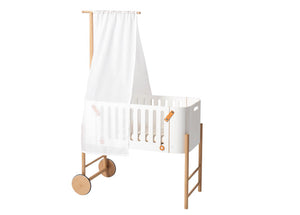 Oliver Furniture - Wood Collection - Co-sleeper - Incl. Bench Conversion - White/Oak