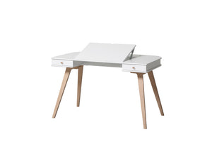 Oliver Furniture - Wood Collection - Desk & Arm Chair - 72.6 cm - White/Oak