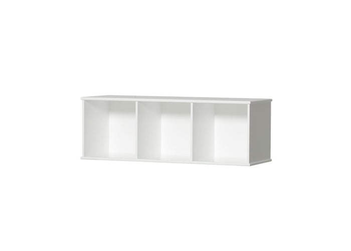 Oliver Furniture - Wood Collection - Shelving Unit Horizontal with 3x1 Support - White