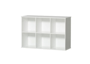Oliver Furniture - Wood Collection - Shelving Unit Horizontal 3x2 w. Support - White