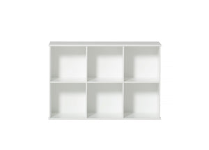 Oliver Furniture - Wood Collection - Shelving Unit Horizontal 3x2 w. Support - White