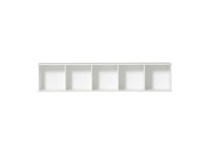 Oliver Furniture - Wood Collection - Shelving Unit Horizontal 5x1 with Support - White