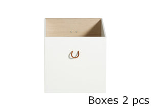 Oliver Furniture - Wood Collection - Shelving Unit Vertical 2x5 with Base - White
