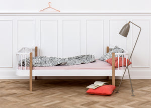 Oliver Furniture - Wood Collection - Bed - 90x200cm - White/Oak