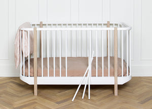 Oliver Furniture - Wood Collection - Cot  70x140 cm - White/Oak