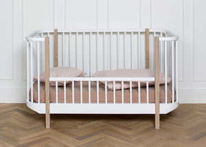 Oliver Furniture - Wood Collection - Cot  70x140 cm - White/Oak