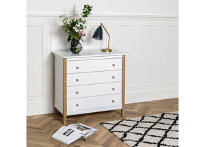 Oliver Furniture - Wood Collection - Dresser 4 Drawer - White/Oak