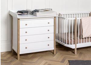 Oliver Furniture - Wood Collection - Dresser 4 Drawer - White/Oak