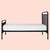 RALPH SINGLE BED - MATT BLACK