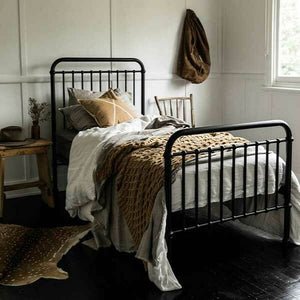 RALPH SINGLE BED - MATT BLACK