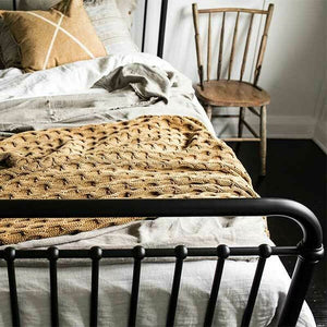 RALPH SINGLE BED - MATT BLACK